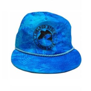 Blue tie dye long lake baseball cap hat